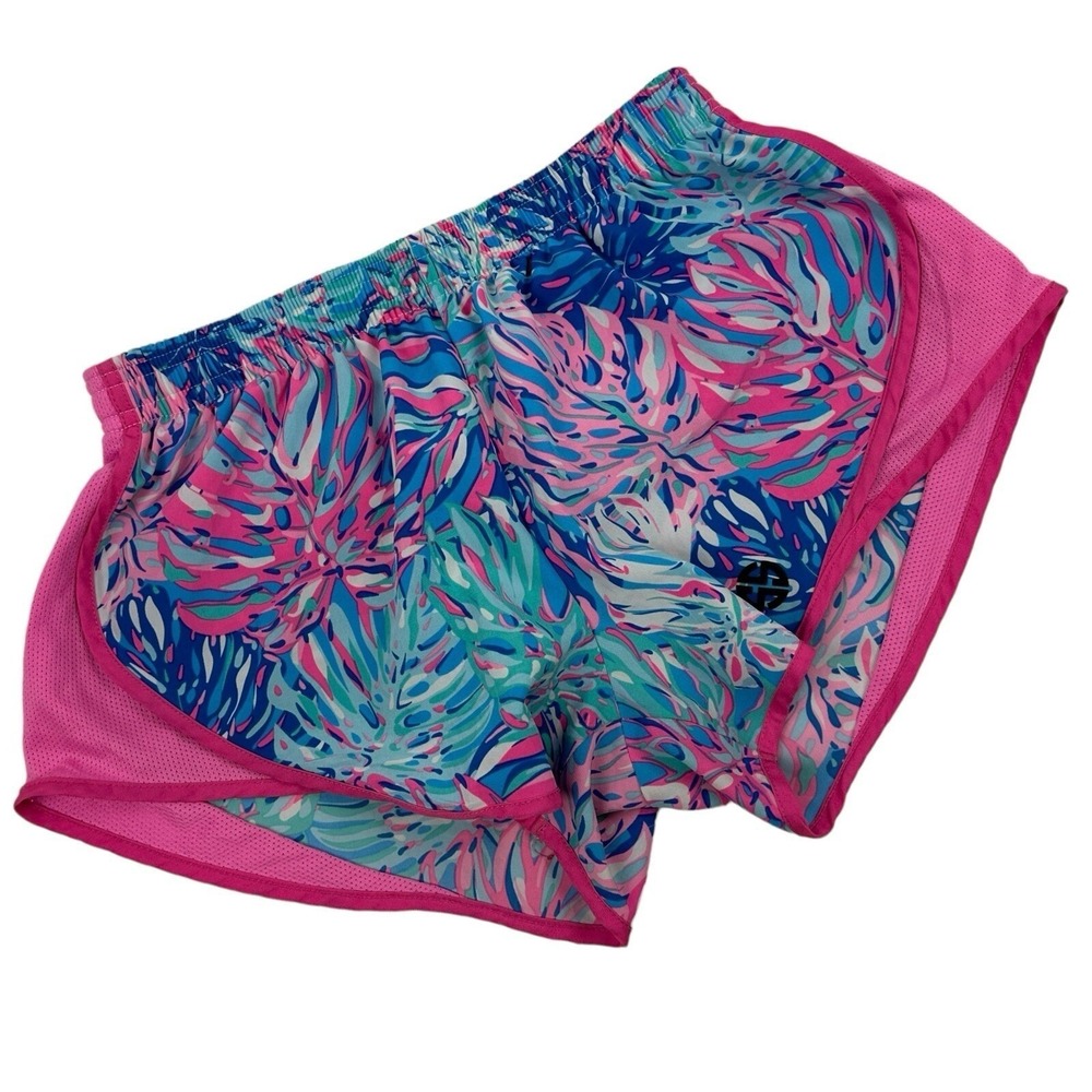 Simply Southern Multicolor Athletic Shorts Elastic Waist Sz M Stretch Lined‎